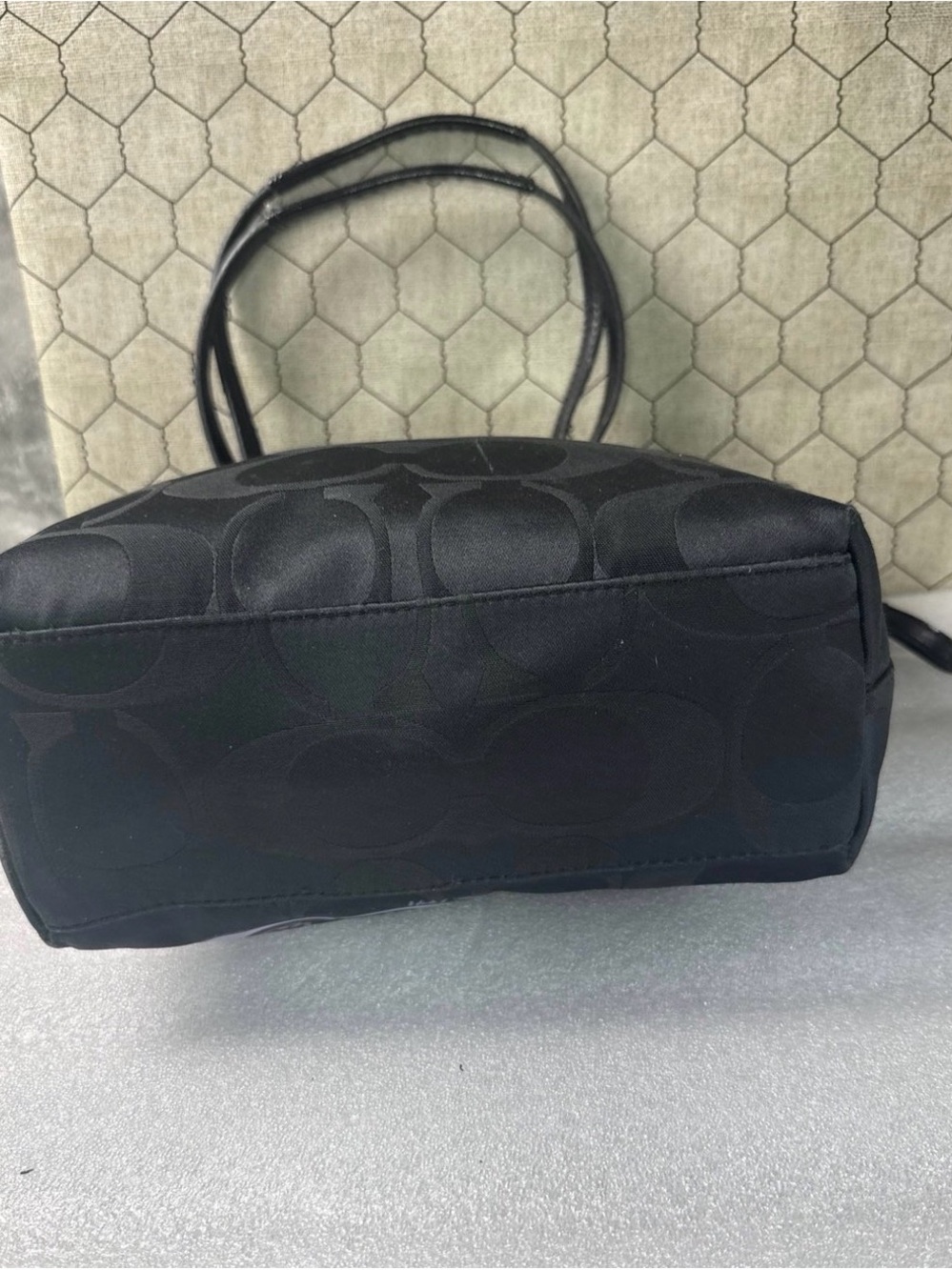 Coach Black Tote with Purple and Lavender Graphic Accents - Picture 3 of 10